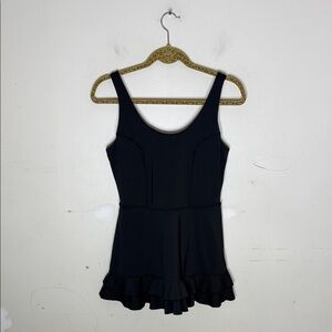 JoyLab Black Sleeveless Ruffle Detail Athletic Dress (Built in Shorts) Medium